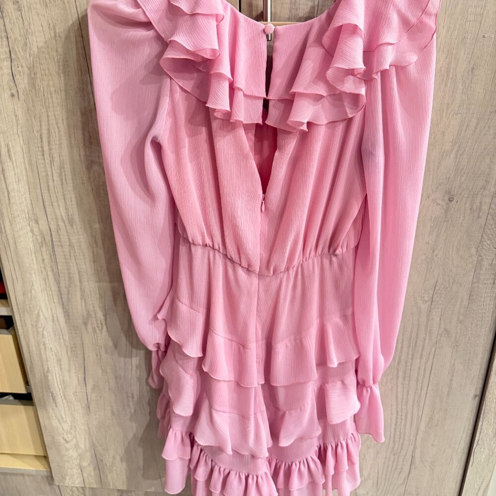 Pink Soft Ruffles Mini Dress - Picture 7 of 7